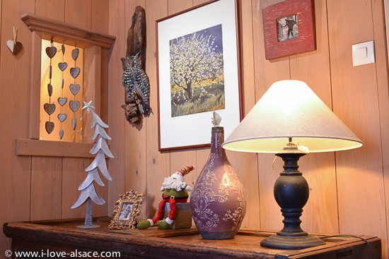 Der Wanderer ist eine schne Ferienwohnung mit Antiquitten im elsssischen Stil dekoriert. Eine sehr schne romantische Ambiente besonders geeignet fr lngere Ferien im Elsass.